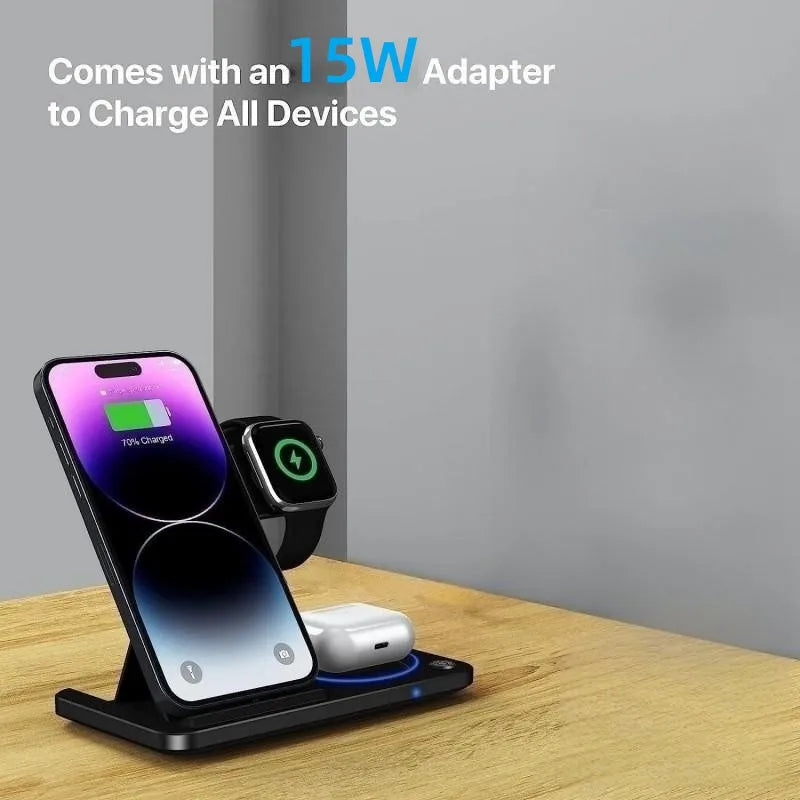 Hot 3 in 1 Wireless Charger for Mobile Phone
