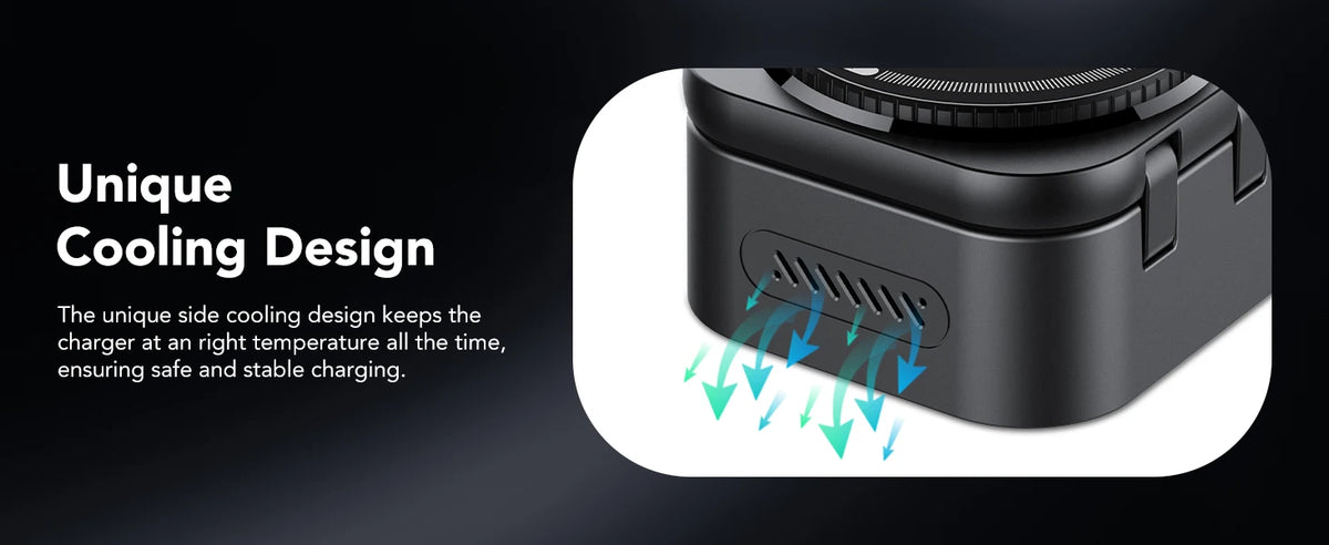 4-in-1 Magnetic Wireless Charger Built-in Retractable Cable Compatible with iPhone iWatch