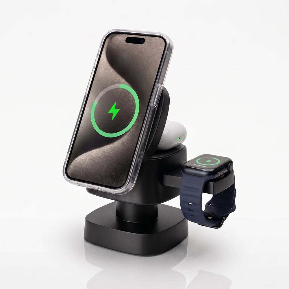 4 in 1 Magnetic Wireless Lamp with 45W Adapter For iPhone 18 17 16 Pro Max Watch Pods