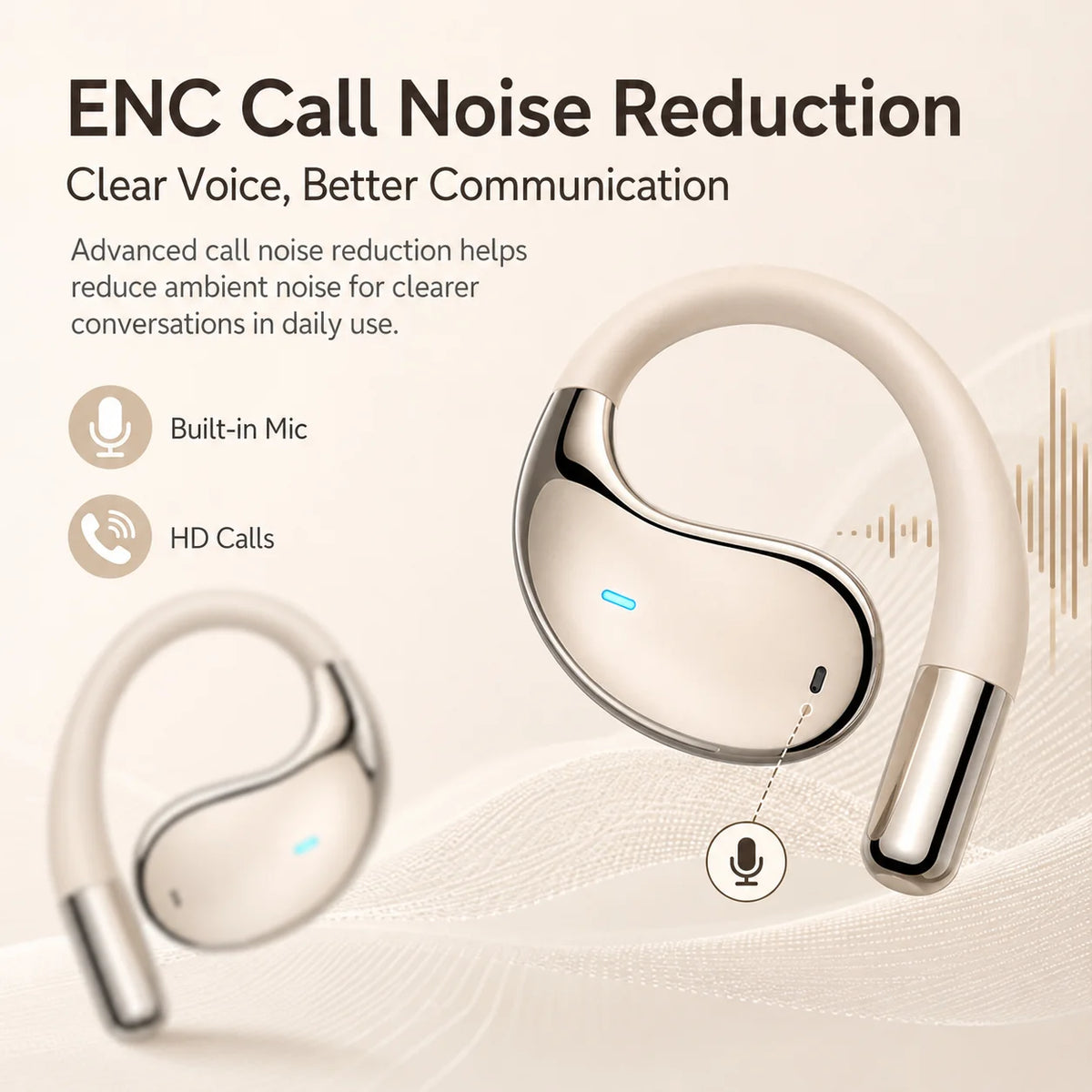 Open Ear Clip Headphones Bluetooth 5.4