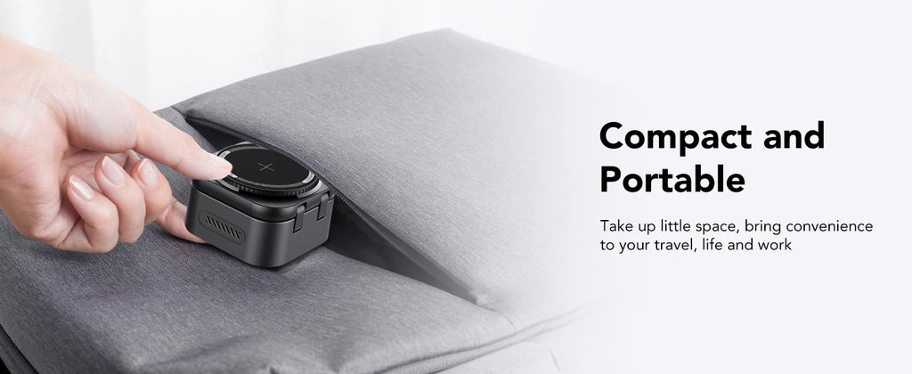 4-in-1 Magnetic Wireless Charger Built-in Retractable Cable Compatible with iPhone iWatch