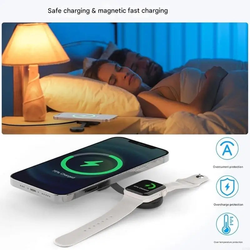 Wireless Chargers Phone Charging Station: 3 in 1 Chargers Stand Multiple Devices for Cellphone Smartwatch Earphone H8WD