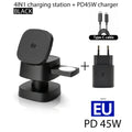 4 in 1 Magnetic Wireless Lamp with 45W Adapter For iPhone 18 17 16 Pro Max Watch Pods