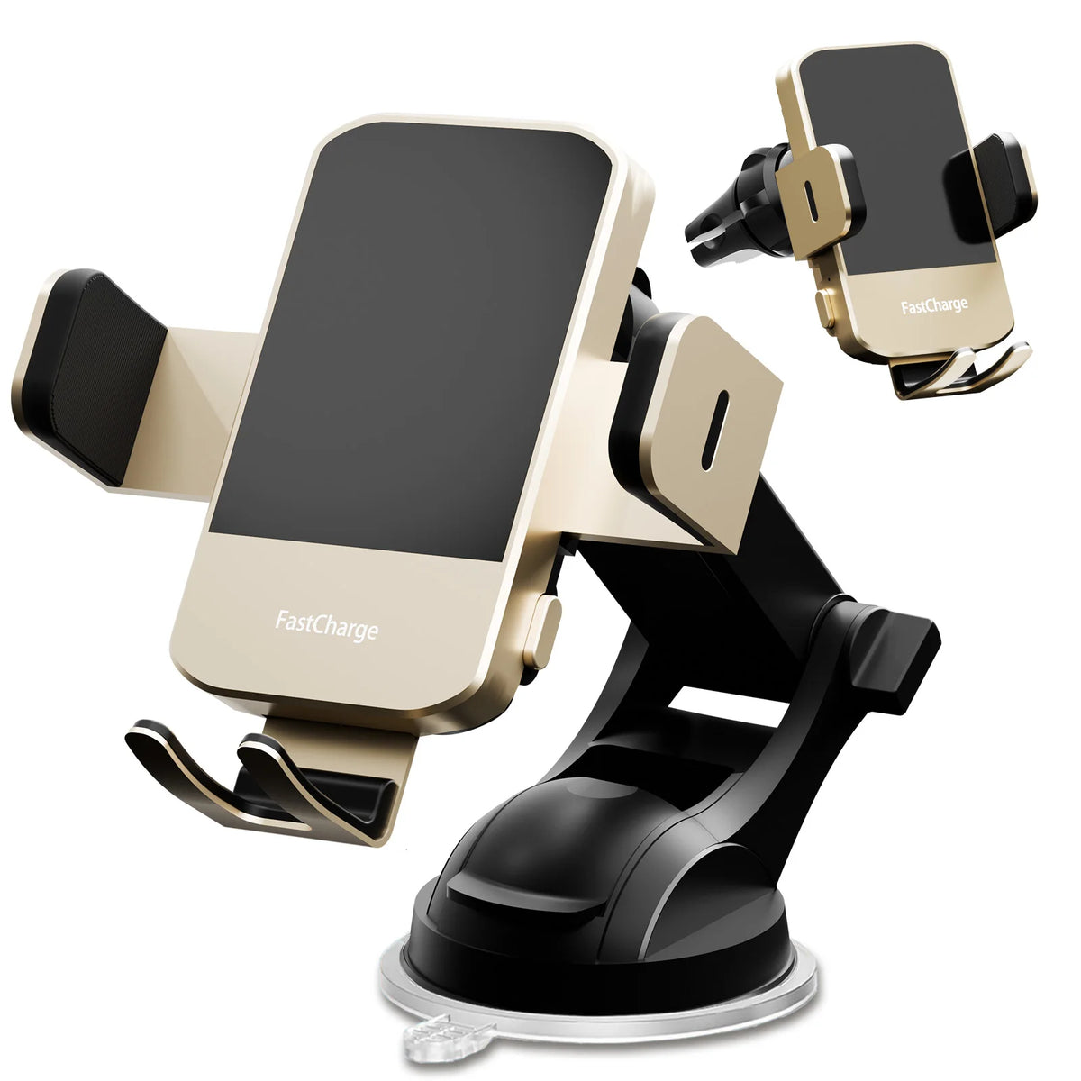 Magnetic Wireless Clamping Car Charger Phone Holder Dashboard