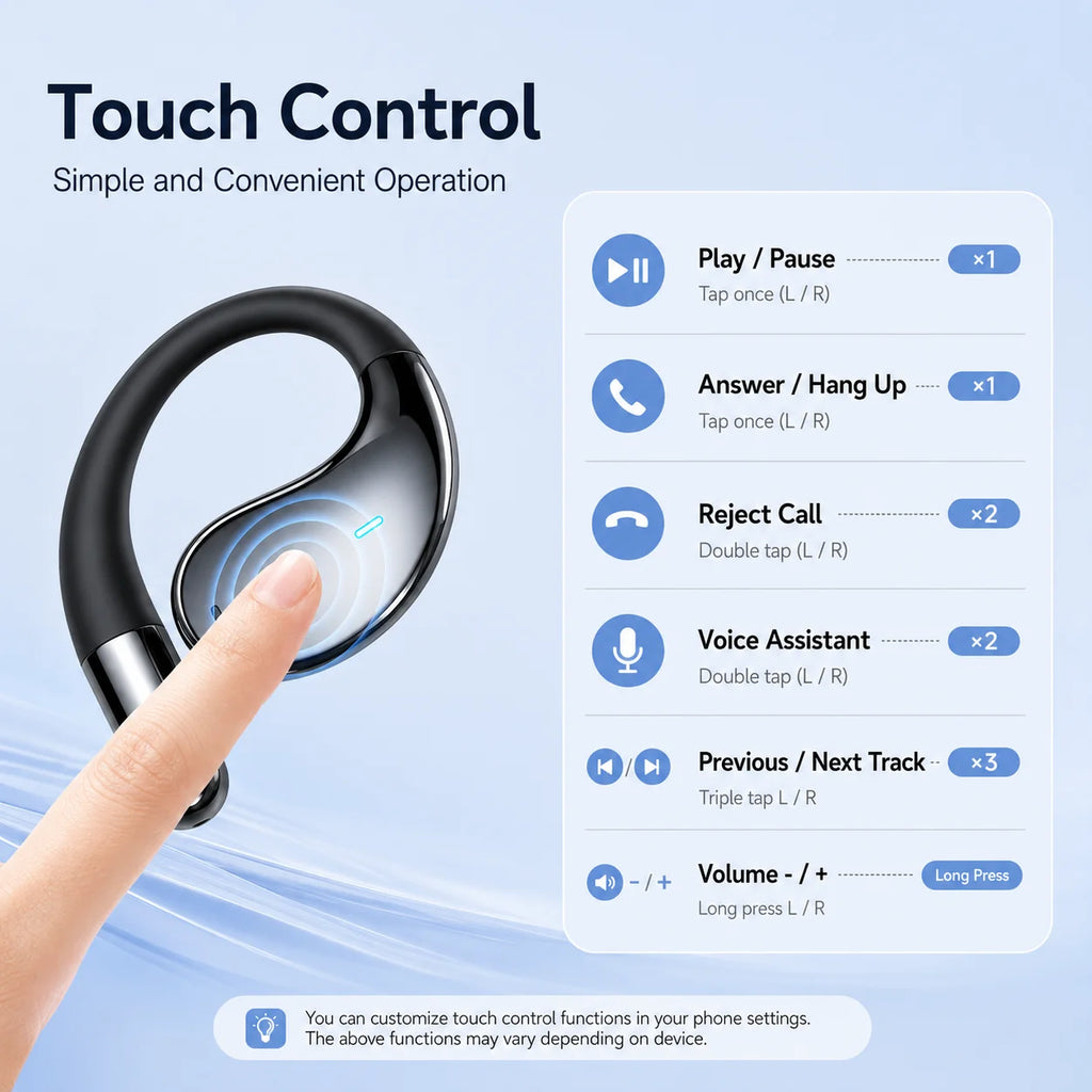 Open Ear Clip Headphones Bluetooth 5.4